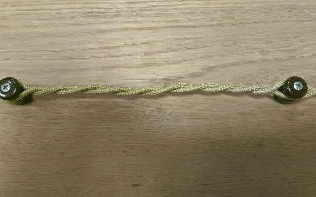 Провод для наружной электропроводки оливковый №928, ретро провода