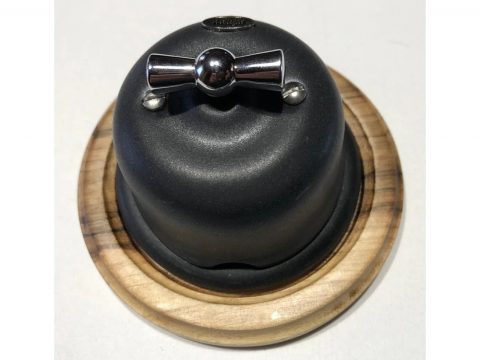 Выключатель накладной поворотный ART керамический антрацит