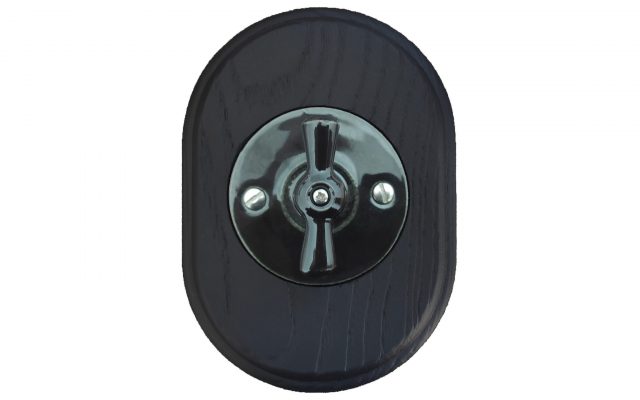 Oval Выключатель RE керамический поворотный для скрытой проводки черный матовый