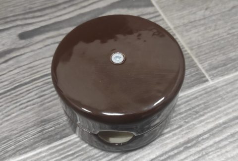 Распределительная коробка 80мм RE «Glaze» керамическая коричневый глянец