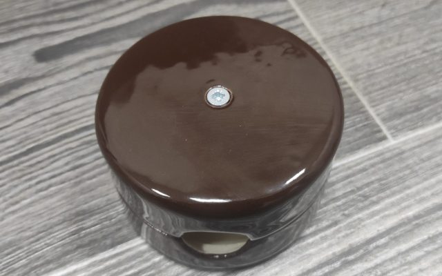 Распределительная коробка 80мм RE «Glaze» керамическая коричневый глянец