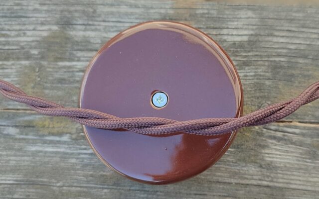 Распределительная коробка 80мм RE «Glaze» керамическая коричневый глянец — 2 (сочетается по цвету с проводом №7032)