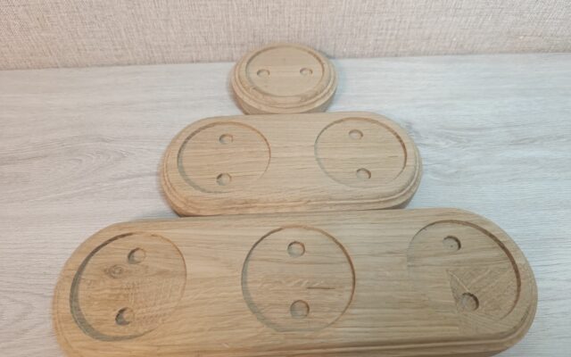 Рамка RE деревянная Живой Дуб под цилиндрический брус