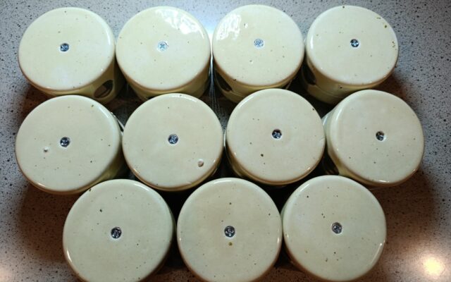 Распределительная коробка 80мм RE «Glaze» керамическая «Топленое молоко» Уценка